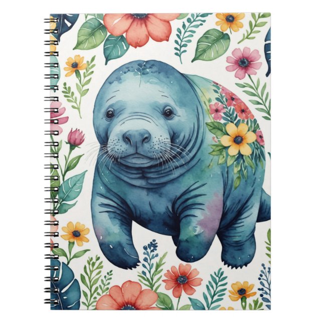 Cuaderno Camiseta de bebé de Manatee (Frente)
