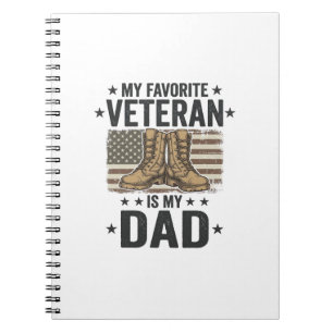 Cuaderno Camiseta de Botas de Combate Patrióticas para Papá