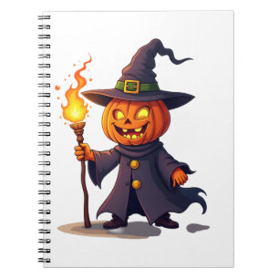 Cuaderno Camiseta de Brujo de Calabaza � Hechicero Mágico d