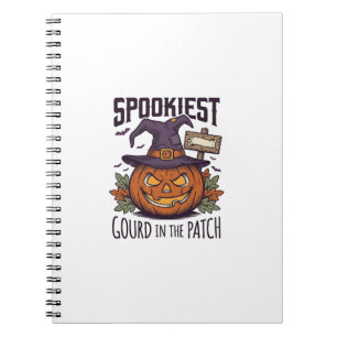 Cuaderno Camiseta de Calabaza Espeluznante Grabado Vintage 