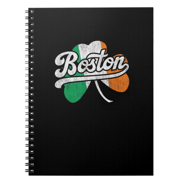 Cuaderno Camiseta de camiseta irlandesa de Boston (Frente)