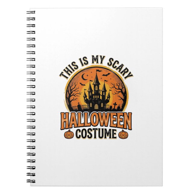 Cuaderno Camiseta de Castillo Embrujado de Disfraz de Hallo (Frente)