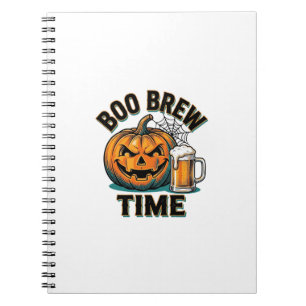 Cuaderno Camiseta de cerveza de Halloween vintage calabaza 