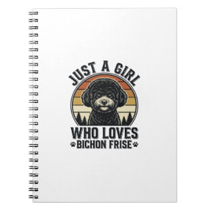 Cuaderno Camiseta de chica Bichon Frise amante de perros vi