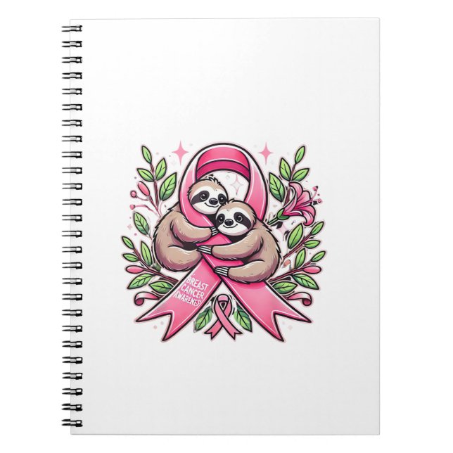 Cuaderno Camiseta de cinta de perezoso de concientización s (Frente)