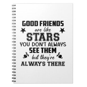 Cuaderno Camiseta de Cita de Amistad Buen Amigo Como Estrel