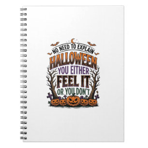 Cuaderno Camiseta de cita de Halloween Calabaza Batata Árbo