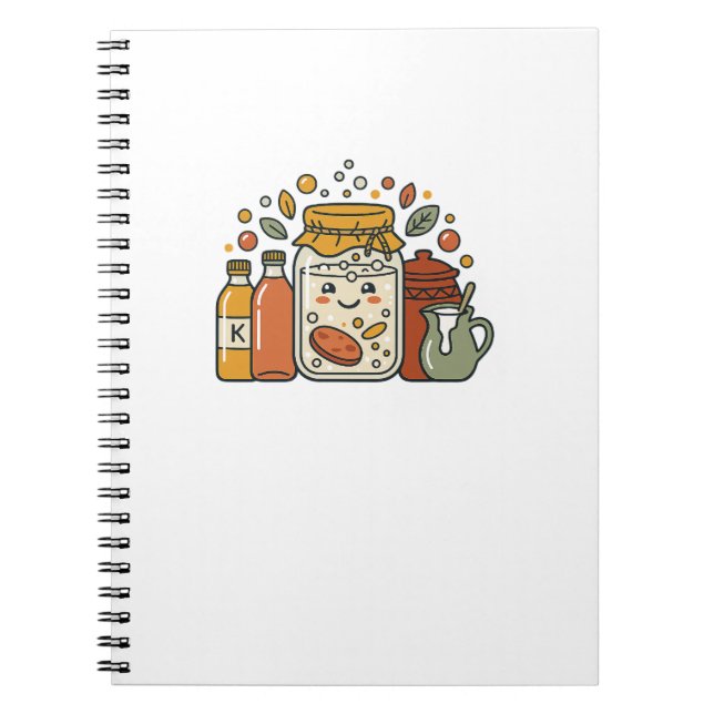 Cuaderno Camiseta de comida divertida con tarro de galletas (Frente)