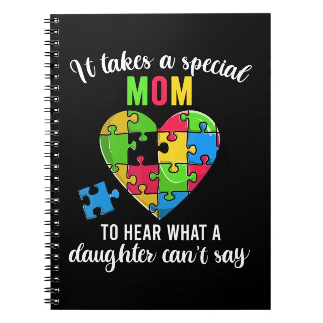 Cuaderno Camiseta De Conciencia Del Autismo Gracioso Para M (Frente)