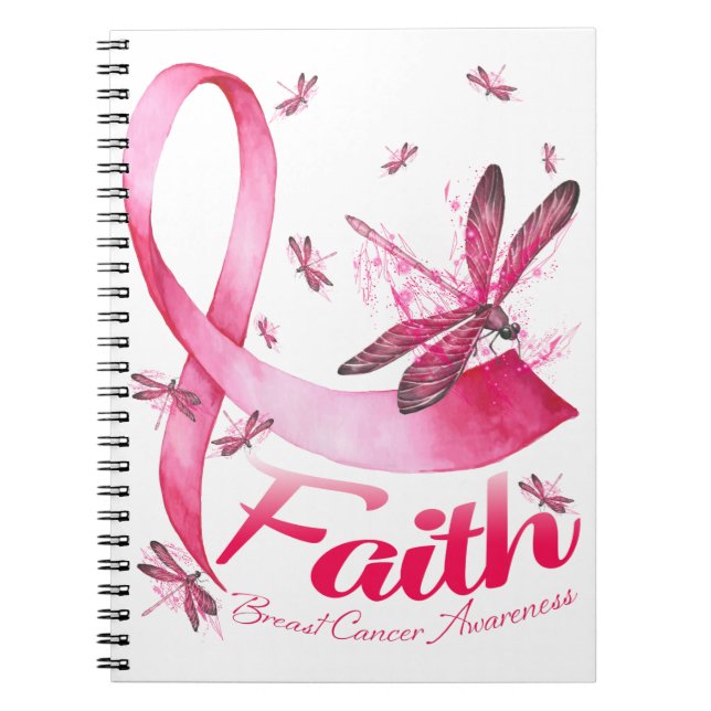 Cuaderno Camiseta de concientización sobre el cáncer de mam (Frente)