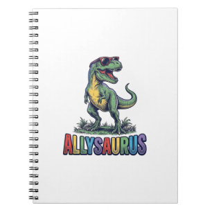 Cuaderno Camiseta de diseño de gafas de sol de dinosaurio v