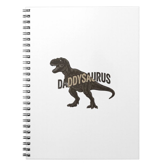 Cuaderno Camiseta de diseño de grabado vintage de dinosauri (Frente)
