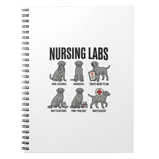 Cuaderno Camiseta de diseño vectorial con broma médica de p (Frente)