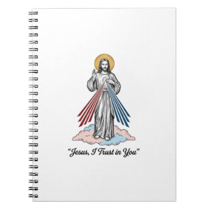 Cuaderno Camiseta de diseño vintage Jesús confío en ti