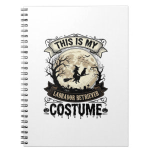 Cuaderno Camiseta de disfraz de bruja de Labrador Retriever
