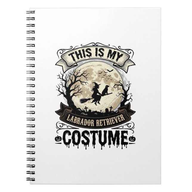 Cuaderno Camiseta de disfraz de bruja de Labrador Retriever (Frente)