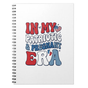 Cuaderno Camiseta de embarazo vintage de la era embarazada