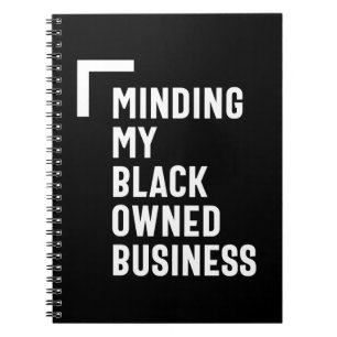 Cuaderno Camiseta de empresario dueño de negocio negro Mind