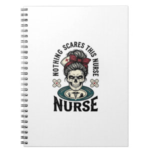 Cuaderno Camiseta de enfermera de Halloween con gráfico de 