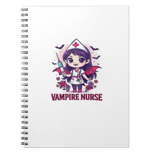 Cuaderno Camiseta de Enfermera Vampiro � Trabajo Médico Div