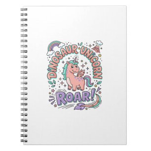 Cuaderno Camiseta de estilo retro con rugido de dinosaurio 
