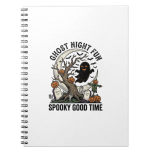 Cuaderno Camiseta de Fantasma de Halloween Diseño Divertido
