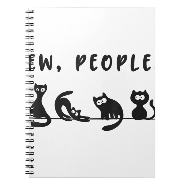 Cuaderno Camiseta de gato negro mujeres graciosas nuevas pe (Frente)