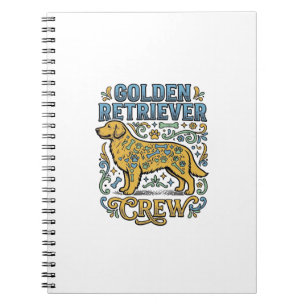 Cuaderno Camiseta de Golden Retriever con arte vintage de a