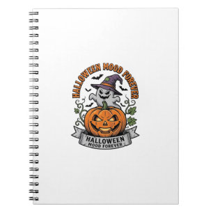 Cuaderno Camiseta de grabado vintage de fantasma de calabaz