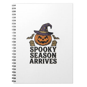 Cuaderno Camiseta de grabado vintage de Halloween de calaba