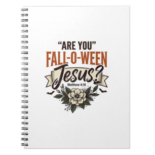 Cuaderno Camiseta de grabado vintage de Jesús Fall-O-Ween c
