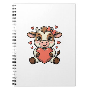 Cuaderno Camiseta de grabado vintage de ternera bebé linda