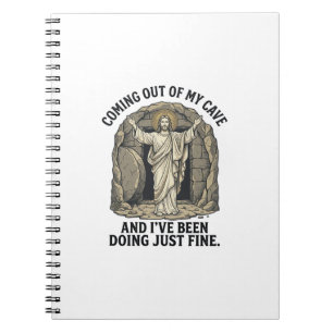 Cuaderno Camiseta de grabado vintage divertida de la cueva