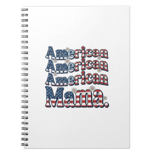Cuaderno Camiseta de grabado vintage patriótica American Ma