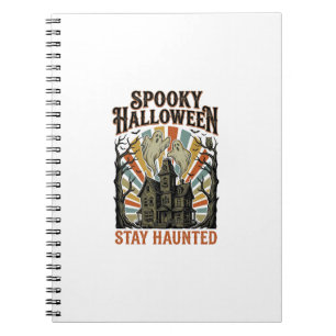 Cuaderno Camiseta de Halloween de Casa Embrujada con Fantas