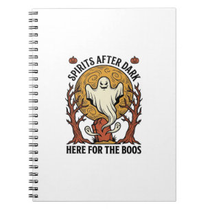 Cuaderno Camiseta de Halloween de Fantasma Grabado Vintage