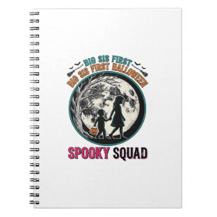 Cuaderno Camiseta de Halloween de Hermana Mayor para su Pri