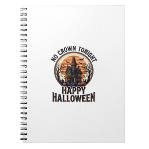 Cuaderno Camiseta de Halloween embrujada con arte de mansió