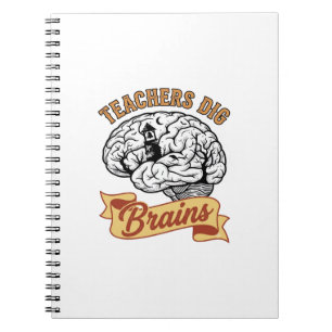 Cuaderno Camiseta de Halloween para maestros con cerebro gr
