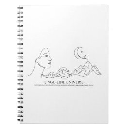 Cuaderno Camiseta de impresión de arte de una línea minimal