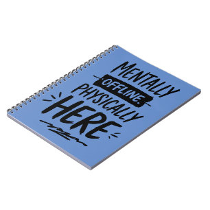 Cuaderno Camiseta de Introvertido Mentalmente Desconectado