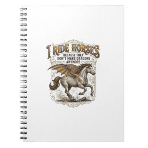 Cuaderno Camiseta de jinete de fantasía de dragón de caball
