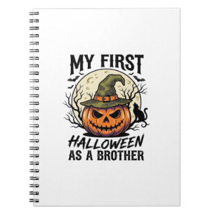 Cuaderno Camiseta de luna de calabaza vintage del primer he