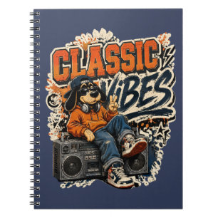 Cuaderno Camiseta de música retro con vibraciones clásicas