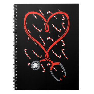 Cuaderno Camiseta de Navidad para enfermeras con estetoscop