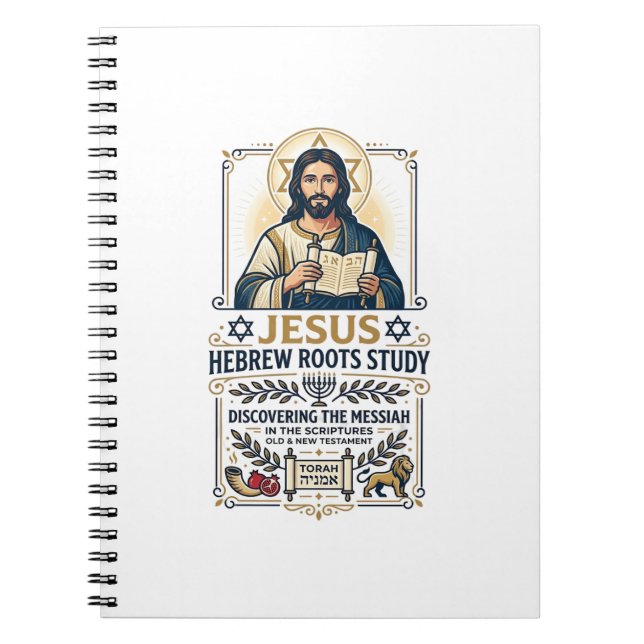 Cuaderno Camiseta de nerd de idiomas bíblicos hebreos grieg (Frente)