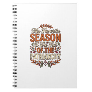 Cuaderno Camiseta de otoño feminista vintage Caída Patriarc