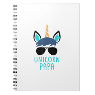 Cuaderno Camiseta de Papá Unicornio Regalo Divertido del Dí