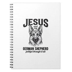 Cuaderno Camiseta de pastor alemán de fe para el amor de pe