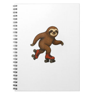 Cuaderno Camiseta de patinaje en patines de perezoso